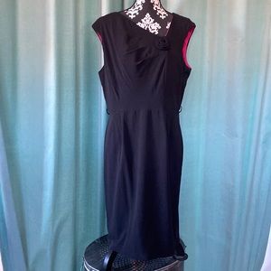 Little black dress with pink liner